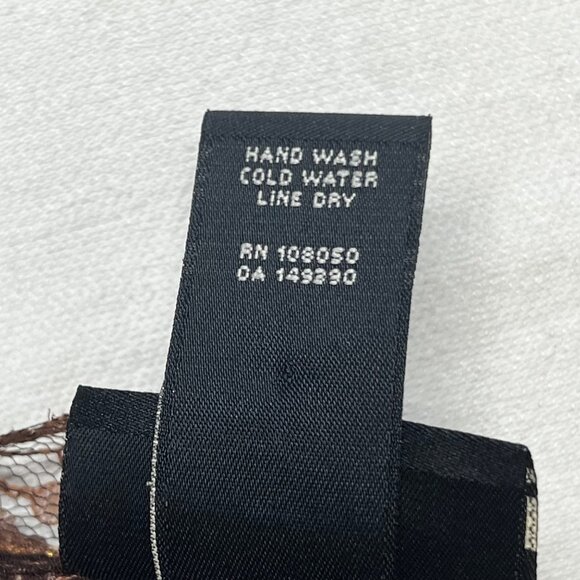 VTG Lane Bryant Womens Plus 26/28 Brown Floral Print Baby Doll Y2K Made in USA - Picture 11 of 15